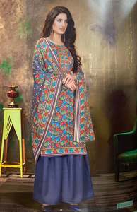 Designer Woolen Collection Fabric TOP :- *Pashmina jacquard Print with exclusive&hellip;