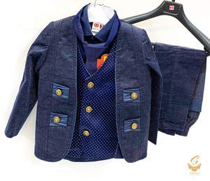 Boys Suits: Blue colour Boys 5 Piece Suit
