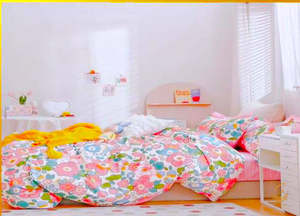 King Size Bedsheet for Double Bed108 Inches X 108 Inches Cream colour floral Pri&hellip;