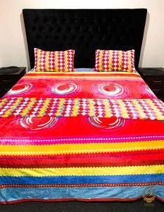 (250 Cm X 260 Cm ) Warm/Winter Super Soft Fleno Super King Size Bedsheet With Do&hellip;
