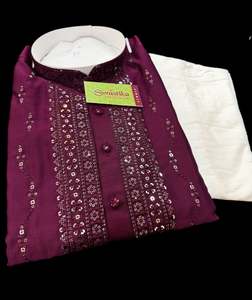 Soft Malmal Based Beautiful Embroidery Work With Sequins Work Designer Kurta Wit&hellip;