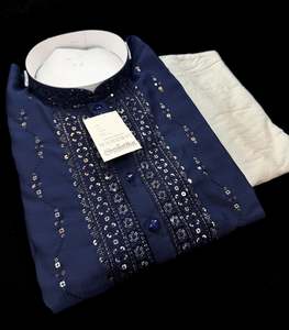 Soft Malmal Based Beautiful Embroidery Work With Sequins Work Designer Kurta Wit&hellip;