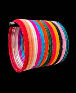 Multicoloured kids velvet bangles (2 dozen in one pack)