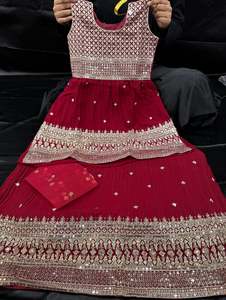 Georgette based beautiful long kameez with georgette lehnga and dupatta for Girls