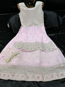 Georgette based beautiful long kameez with georgette lehnga and dupatta for Girls