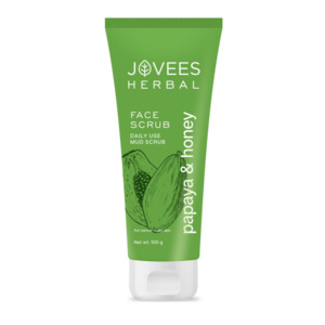 Face Scrub Gel: Jovees Papaya & Honey Face Scrub| With Honey & Neem|Normal to Dry Skin