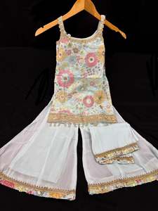 (Video clip attached) pastel Baby Blue Pure and soft georgette based sequined wi&hellip;