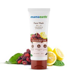 Face Wash: MAMAEARTH Face Wash with Mulberry and Vitamin C - 100 ml Gently Cleanses | Niacinamide