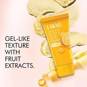 Face Wash: LAKMÉ Blush & Glow Exfoliating Face Wash With Vitamin C Serum, Brightening And Gentle Facewash With Lemon Fruit Extracts For All Skin 50g