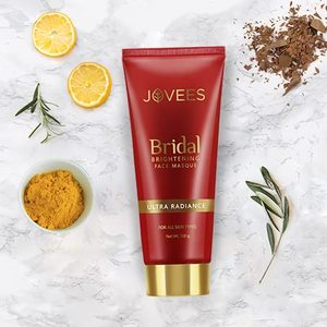 Face Pack: Jovees Herbal Bridal Brightening Face Masque Pack | Ultra Radiance | With Orange Peel And Turmeric Extract | For All Skin Types | 100GM
