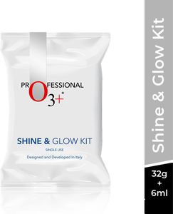 Facial Kits: O3+ Shine & Glow Mono Dose Kit for Brightening, Whitening & Even Skin Tone (38g)