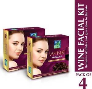 Facial Kits: Asta Berry wine facial kit for wrinkles and skin tightening (4Steps pack)