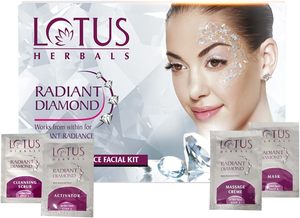 Facial Kits: Lotus Nature Radiant Diamond Glow Radiance Kit (4 Facial Kits inside)