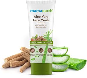 Mamaearth Aloe Vera Face Wash with Ashwagandha | Dirt & Excess Oil Cleanser | Gi&hellip;