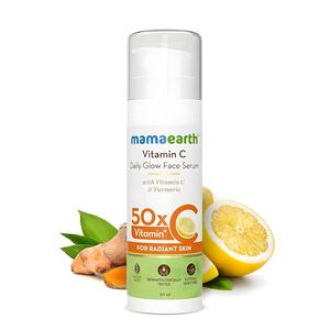 Mamaearth: Mamaearth Vitamin C Daily Glow Face Serum | Youthful Radiant Skin with Turmeric | Unisex, Lightweight Hydration for All Skin Types (30ml)