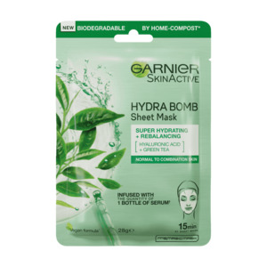Garnier SKINACTIVE Hydra Bomb Hyaluronic Acid Green Tea Sheet Mask