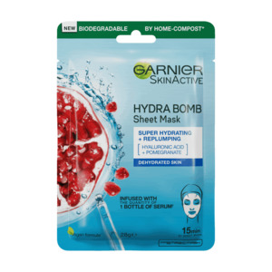 Garnier SKINACTIVE Hydra Bomb Hyaluronic Acid Pomegranate Hydrating Sheet Mask