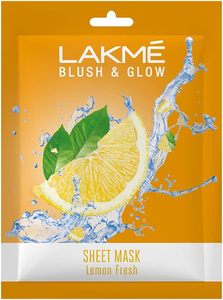 Sheet Mask: Lakme Blush & Glow Lemon Sheet Mask, 25 ml