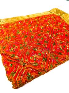Velvet Based heavy Embroidery Work with sequined design work Rumala Sahib Double&hellip;