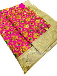 Silk Based heavy Embroidery Work with sequined design work Rumala Sahib Double S&hellip;