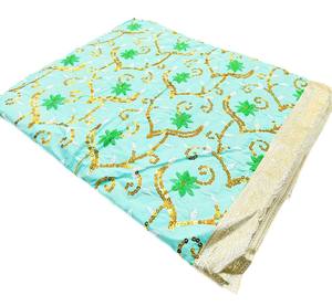 Silk Based Embroidery & Sippy Work Rumala Sahib Double Set With Palkan