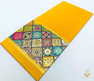 Shagun Envelope: Multicoloured brocade design Shagun Envelope