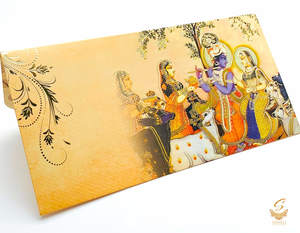 Shagun Envelope: Radhe Krishna design Shagun Envelope