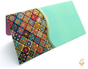 Multicoloured brocade design Shagun Envelope