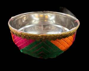 Stone work with embroidery work & Lace work beautiful Decorated Shagun Katori/Bowl