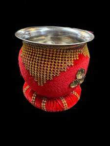 Red color beautiful Decorated Shagun Gadvi/Lota