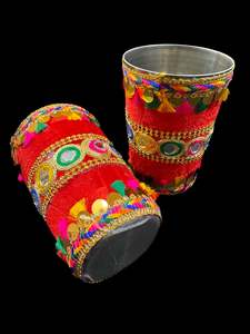 Decorated Thali: Steel glass with Beautiful Decorated work