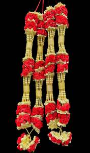 Garland Jaimala Garland: Red colour Wedding Garland/ Jaimala, Heavy artificial flowers with Pearl work (Comes in Pair)