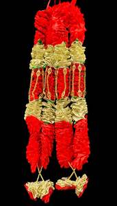 Garland Jaimala Garland: Red colour Wedding Garland/ Jaimala, Heavy artificial flowers with Pearl work (Comes in Pair)