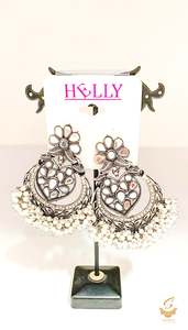 Beautiful Oxidised earrings with mirrors