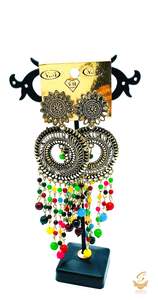 Oxidised Jwellery: Beautiful Oxidised multicoloured Earrings