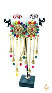 Oxidised Jwellery: Beautiful Oxidised multicoloured Earrings Jhumka