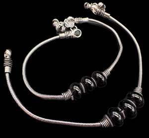 Oxidised Earrings Jhumka: Beautiful oxidised anklets