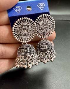 Beautiful oxidised small jhumka