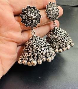 Beautiful oxidised bigger jhumka