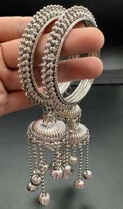 Oxidised bangles with latkan set (2 bangles per pack )(price per pack)