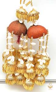 Kalire: Real Coconut with Sea Shells (Kodian ) & Pipal Patti heavy designer Kalire