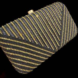 Handwork designer clutch bag with handle to carry with chain inside the clutch (&hellip;