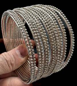 Plain oxidised metal bangles set (price per pack)