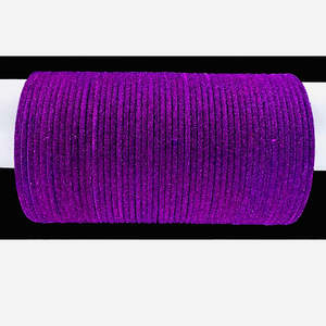 Deep Violet (jamuni)color Velvet Bangles( 3 dozens in set)