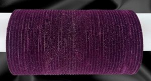 Dark Wine color Velvet bangles (3 Dozen bangles in one set)