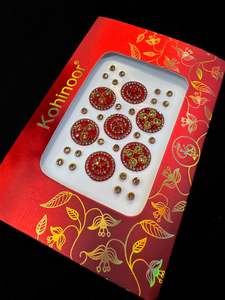 Bindi: Golden stone Deep Red Bindi