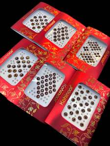 Bindi: Golden stone Deep Maroon Bindi(price per pack)