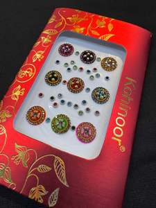Bindi: Golden stone Multicoloured Bindi