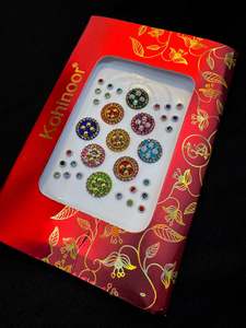 Bindi: Golden stone Multicoloured Bindi