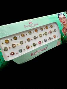 Bindi: Golden stone Multicoloured Bindi